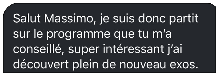 Capture d'un retour client MB PREPA