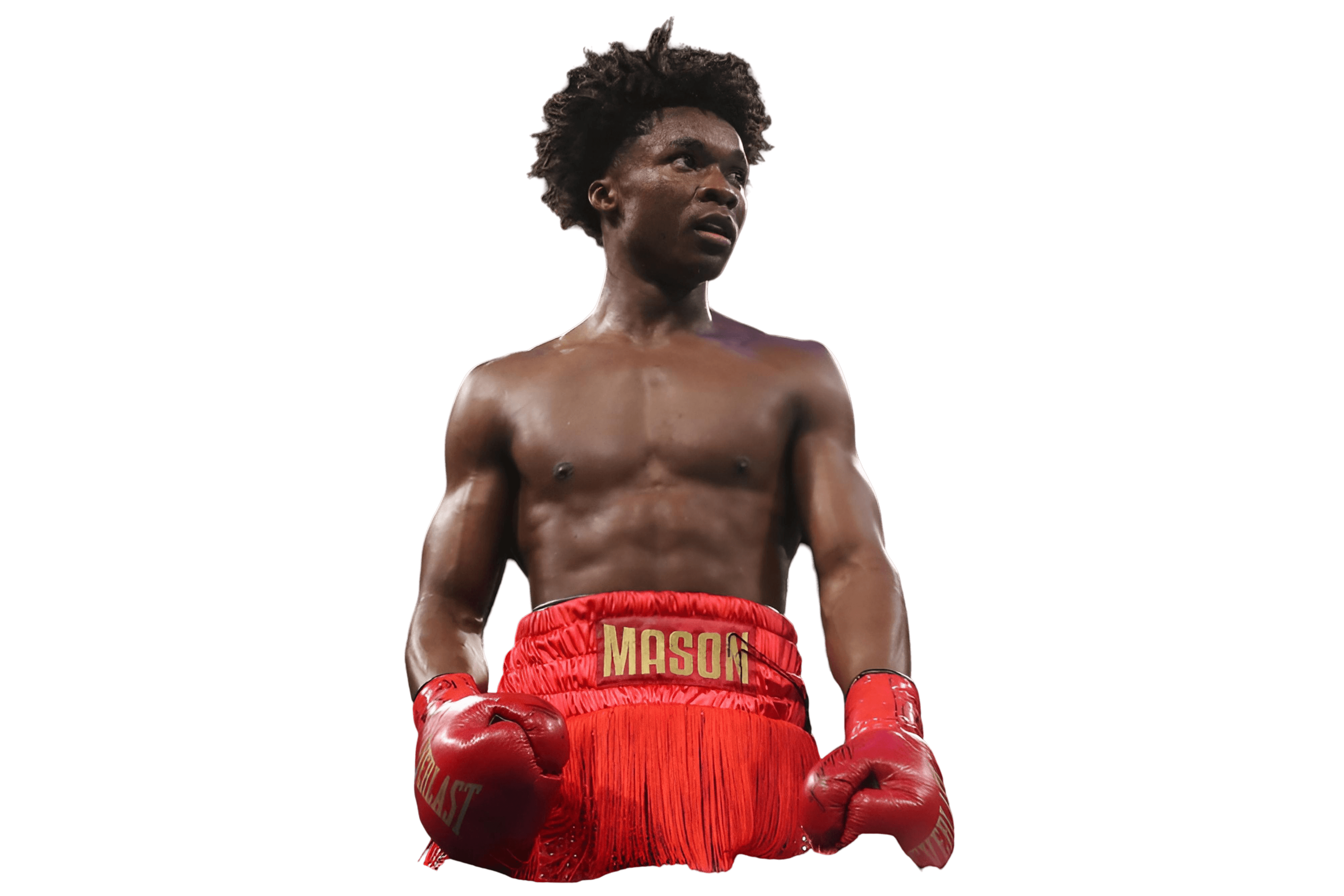 Boxeur Abdullah Mason en posture de combat